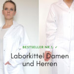 Damen Herren Laborkittel Druckknöpfe an den Ärmeln weiß